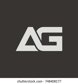 AG logo initial letter design template vector