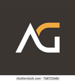 AG logo initial letter design template vector illustration