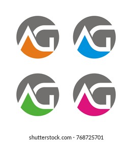 AG logo initial letter design template vector illustration