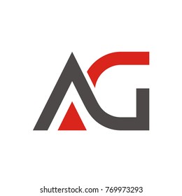 AG logo initial letter design template vector illustration
