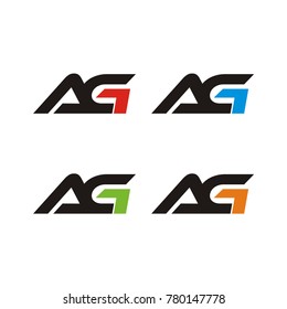 AG logo initial letter design template vector illustration