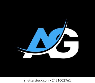 AG logo. AG Simple letter logo. AG letter logo design. 
