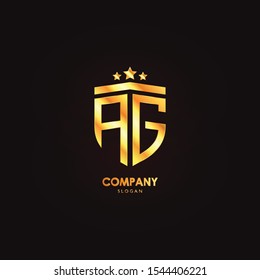AG Logo vector graphic gold