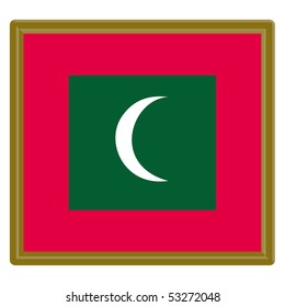 ag of Maldives with gold frame