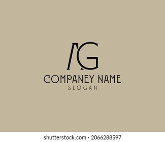 AG minimalist logo design. A S logo