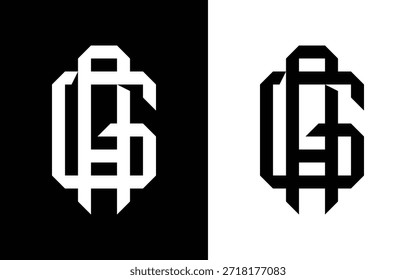 Design de logotipo de monograma AG, letras A e G de interbloqueio minimalista, tipografia de simetria geométrica moderna para arquitetura, tecnologia e identidade de marca de escritório de advocacia