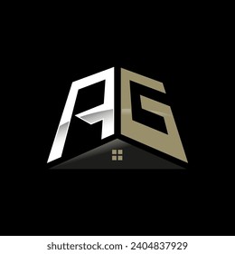 Diseño del logotipo del monograma AG, logotipo de la realeza