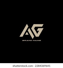 AG Monogram Logo Design Vector