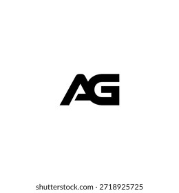 AG Negative Space Monogram Logo - Modernes minimales Buchstabendesign