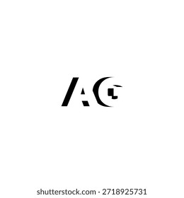 AG Negative Space Monogram Logo - Modernes minimales Buchstabendesign