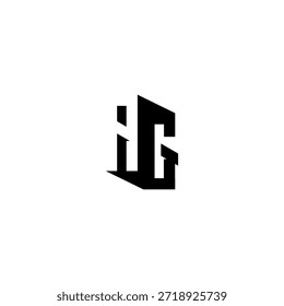 AG Negative Space Monogram Logo - Modernes minimales Buchstabendesign