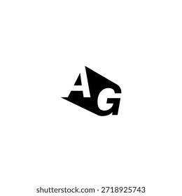 AG Negative Space Monogram Logo - Modernes minimales Buchstabendesign