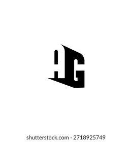 AG Negative Space Monogram Logo - Modernes minimales Buchstabendesign
