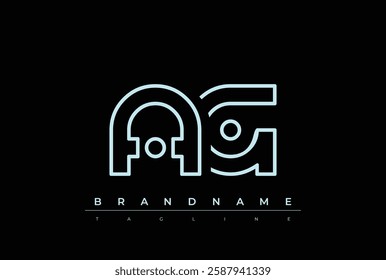 AG Technology Letter Logo Template. This tech letter logo is a graphic mark that uses letters to represent a technology company.