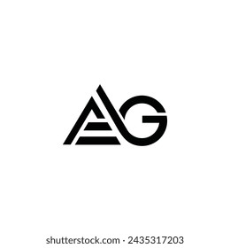 Logo de tipografía AG, diseño de logotipo AGL, logotipo de carta, logotipo ag 3d, logotipo de creatividad mínima