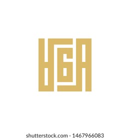AGA Letter Based Logo Icon. Monogram Square Alphabet - Vector