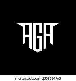 AGA letter logo design with white background in illustrator, vector logo modern alphabet font overlap style, calligraphy designs for logo, Poster, Invitation, etc.