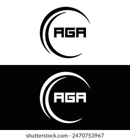  AGA logo. A G A design. White AGA letter. AGA, A G A letter logo design. A G A letter logo design in FIVE, FOUR, THREE, style. 