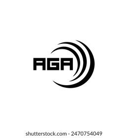  AGA logo. A G A design. White AGA letter. AGA, A G A letter logo design. A G A letter logo design in FIVE, FOUR, THREE, style. 