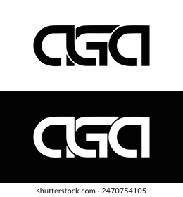 AGA logo. A G A design. White AGA letter. AGA, A G A letter logo design. A G A letter logo design in FIVE, FOUR, THREE, style. 