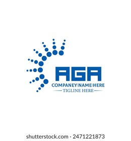 AGA logo. A G A design. White AGA letter. AGA, A G A letter logo design. A G A letter logo design in FIVE, FOUR, THREE, style. 