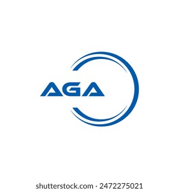 AGA logo. A G A design. White AGA letter. AGA, A G A letter logo design. A G A letter logo design in FIVE, FOUR, THREE, style. 