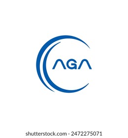 AGA logo. A G A design. White AGA letter. AGA, A G A letter logo design. A G A letter logo design in FIVE, FOUR, THREE, style. 