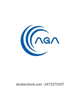 AGA logo. A G A design. White AGA letter. AGA, A G A letter logo design. A G A letter logo design in FIVE, FOUR, THREE, style. 