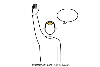 AGA man raising his hand and speaking