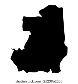 Mapa do distrito de Agago, divisão administrativa de Uganda. Ilustração vetorial.