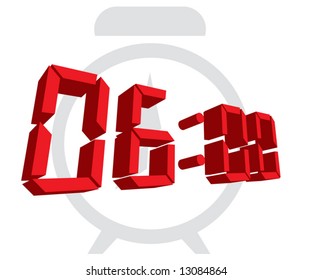 Again an alarm clock. Vector illustration.