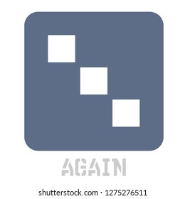 Again concept icon on white