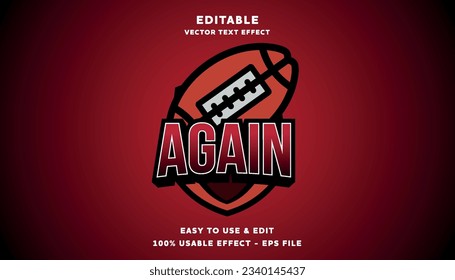 again editable text effect with modern and simple style