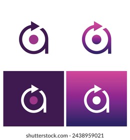 Again,Repeat or Loop Logo Design Idea - Letter A Logo