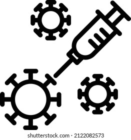 Agains Covids Icon, Vaccination, Vaccine Against Virus Sign and Symbols.
