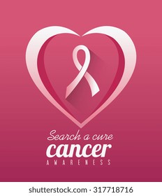 Against breast cancer campaign message, vector illustration.