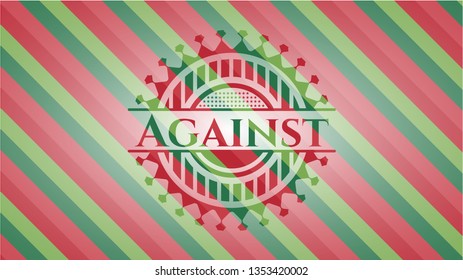Against christmas badge.