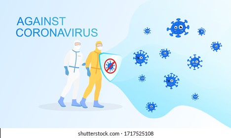 against corona virus poster concept design