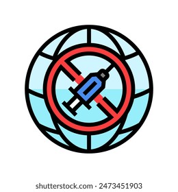 against drug abuse international day color icon vector. against drug abuse international day sign. isolated symbol illustration