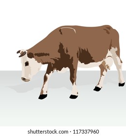 Against an electric bulb of a tower of a high voltage with wires. An illustration on a white background.