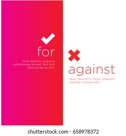 For and Against Text Template