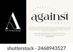 against vector alphabet font for logo design