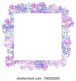 The agapanthus flower for frame. The flower on the square is vector illustration.