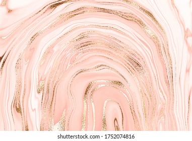 Agate slice canvas abstract painting background with gold stripe texture. 