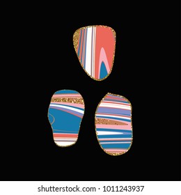 Agate slices poster or card. Natural luxury. Vector Illustration