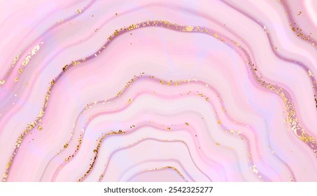 Diseño de fondo de piedra de ágata con textura de oro mineral.