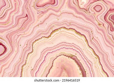 Agate el diseño de la impresión de fondo de piedra con textura mineral natural y venas doradas.