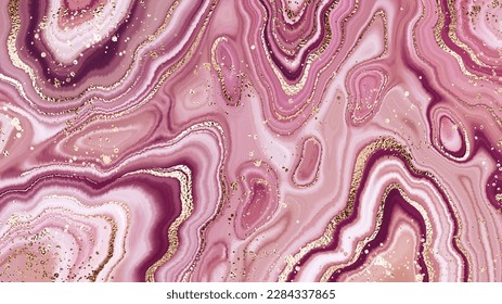 Agate-Stein-Hintergrund-Printdesign mit natürlicher mineralischer Textur und Goldspat.