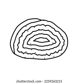 agate stone rock line icon vector. agate stone rock sign. isolated contour symbol black illustration