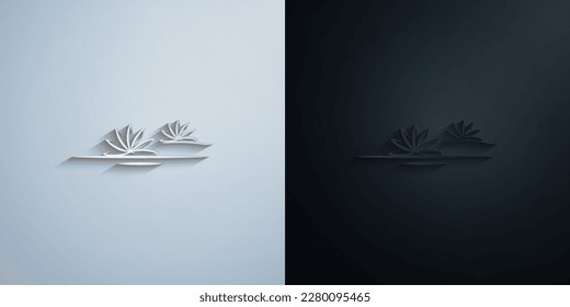 agave desert paper icon with shadow effect vector illuistration design